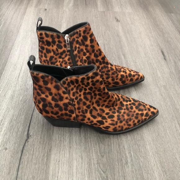 New Without Tags Marc Fisher Obrraly Leopard Cheetah Print Booties - Picture 5 of 8